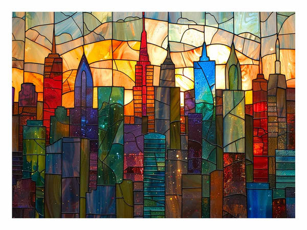 Glass Skyline Art Print