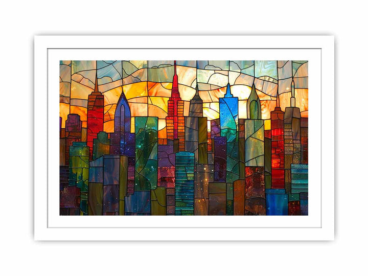 Glass Skyline framed Print