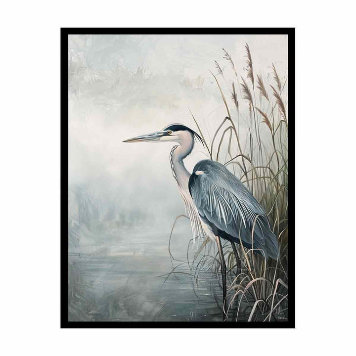 Grey Heron canvas Print