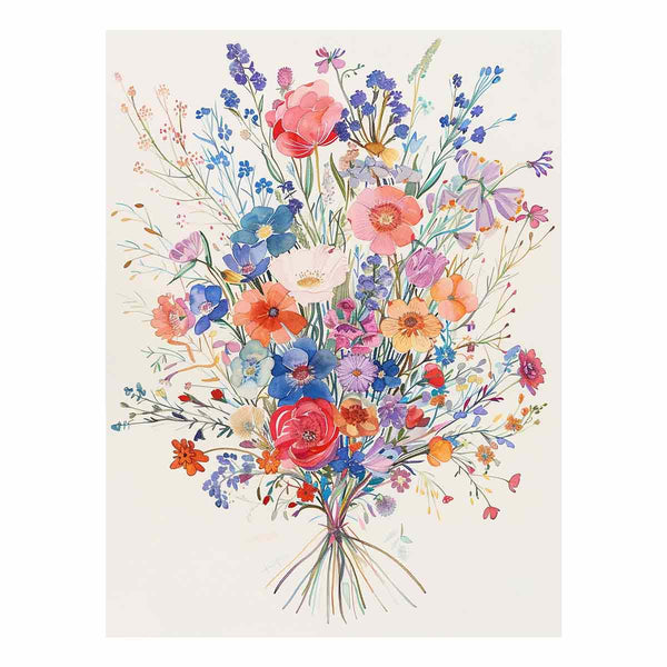 Watercolor Flower Bouquet Art Print
