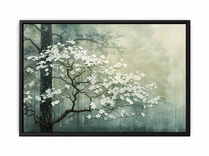 White Dogwood Tree canvas Print