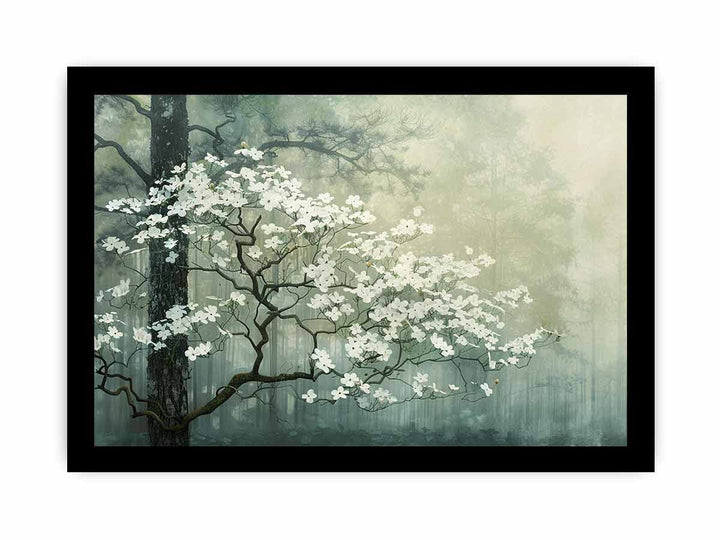 White Dogwood Tree framed Print