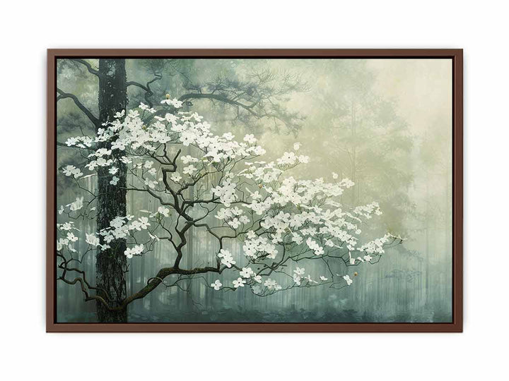 White Dogwood Tree Painting