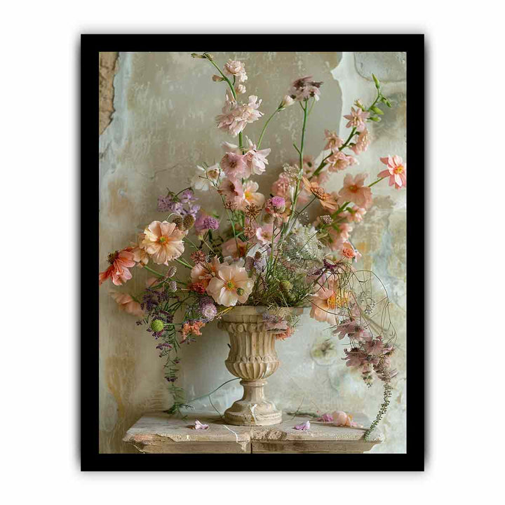 Vinatge Flower Vase framed Print
