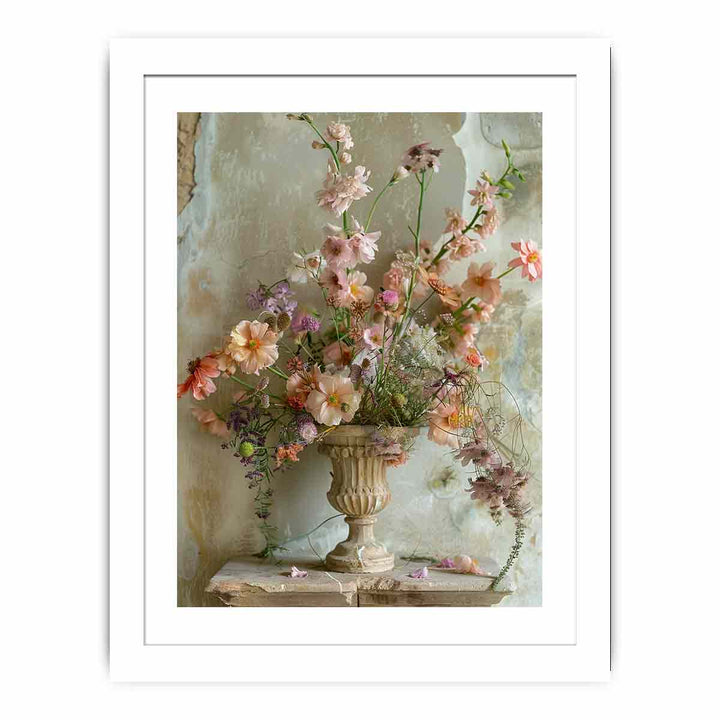 Vinatge Flower Vase framed Print