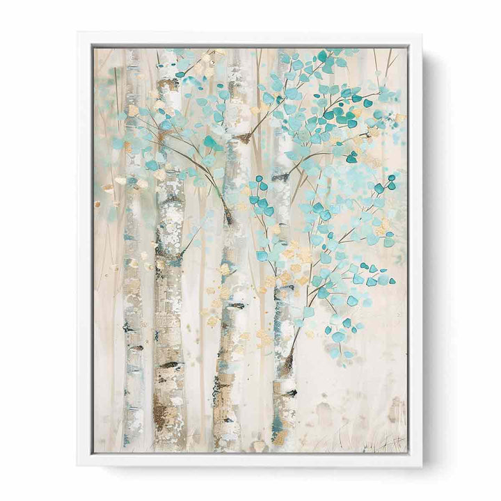 White Birch Tree Painting