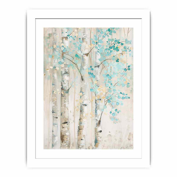 White Birch Tree framed Print