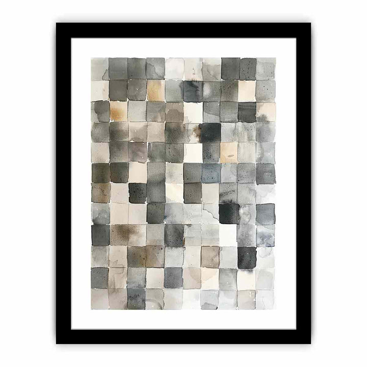 Watercolor Squares  framed Print