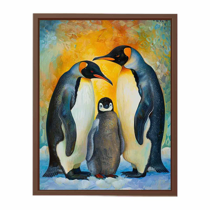 Baby Penguin & Parents Painting
