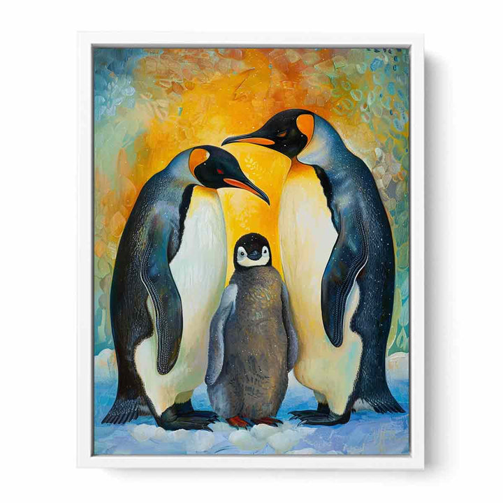 Baby Penguin & Parents Painting