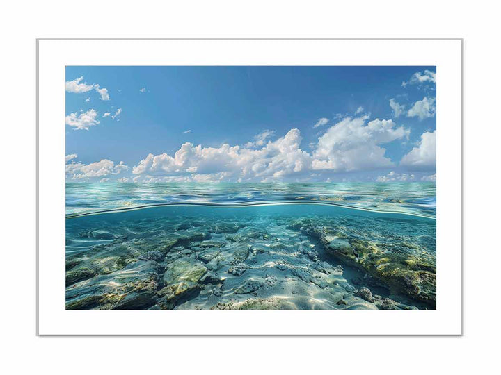Underwater framed Print
