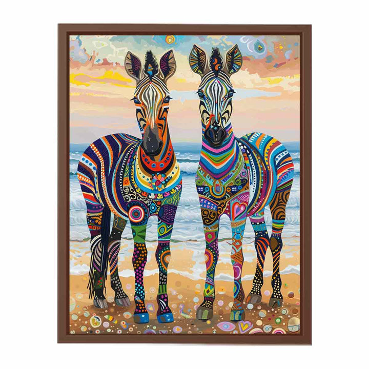 Two Zebras Painting