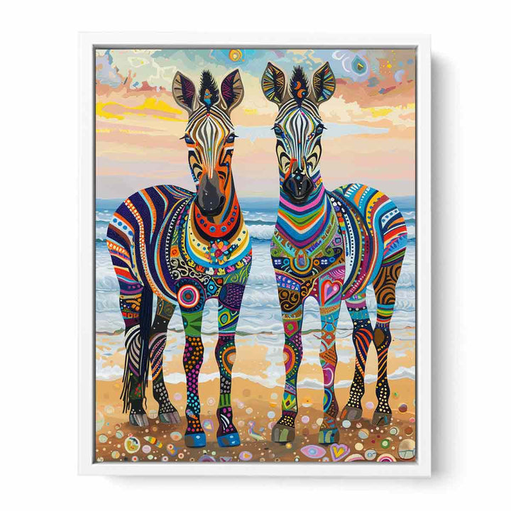 Two Zebras Painting