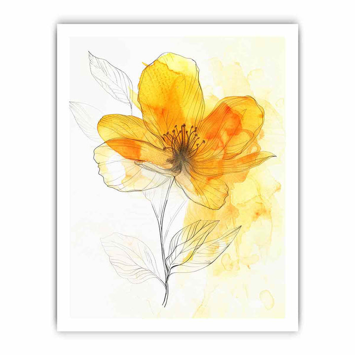 Yellow Flower framed Print