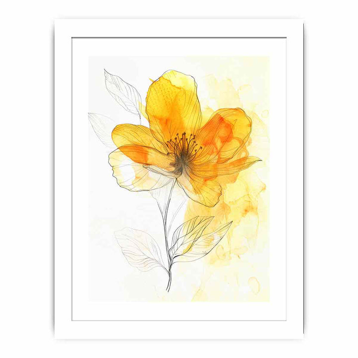 Yellow Flower framed Print