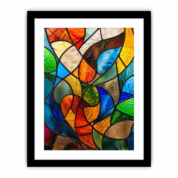 Glass Art pattern framed Print