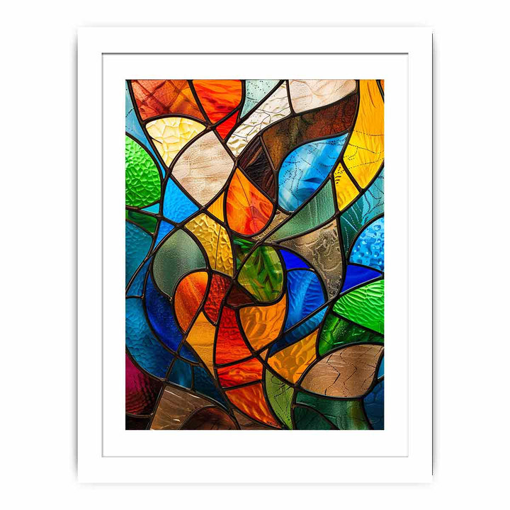 Glass Art pattern framed Print