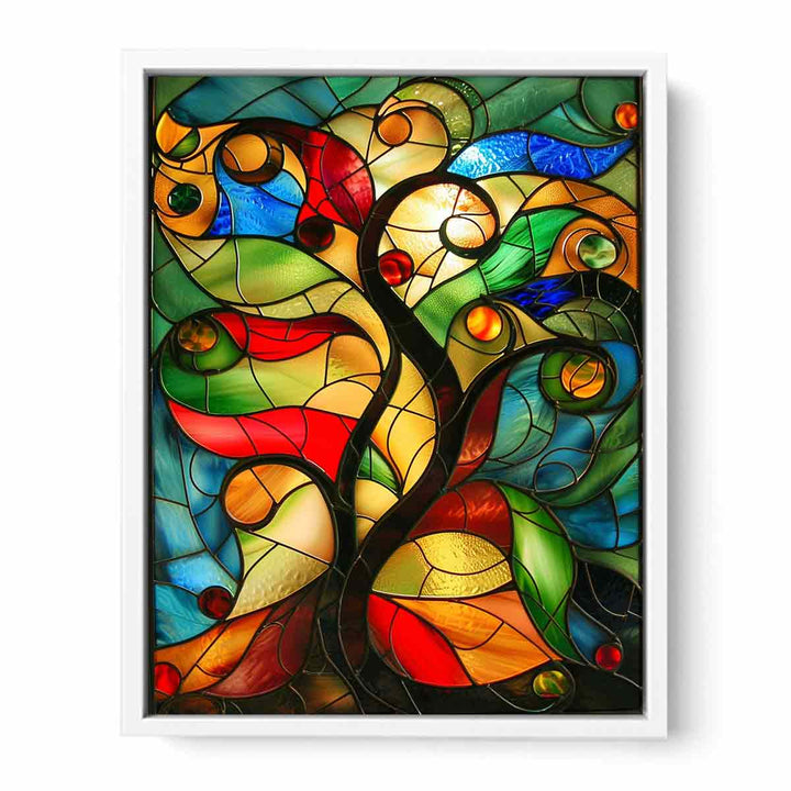 Tree Glass Art Painting