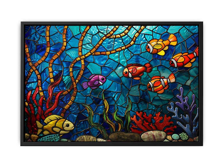 Fish in Ocean canvas Print
