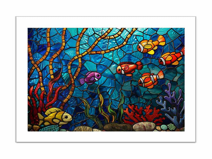 Fish in Ocean framed Print