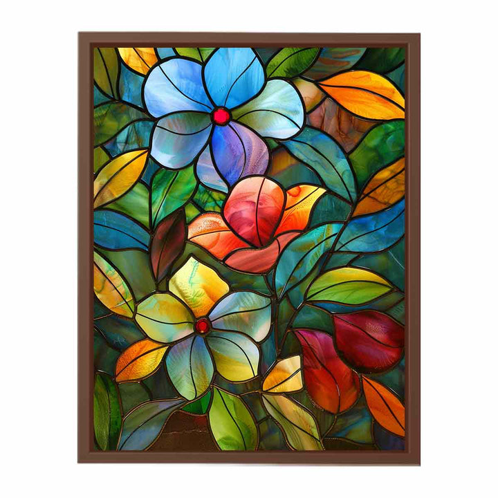 Flowers Glass Art Painting