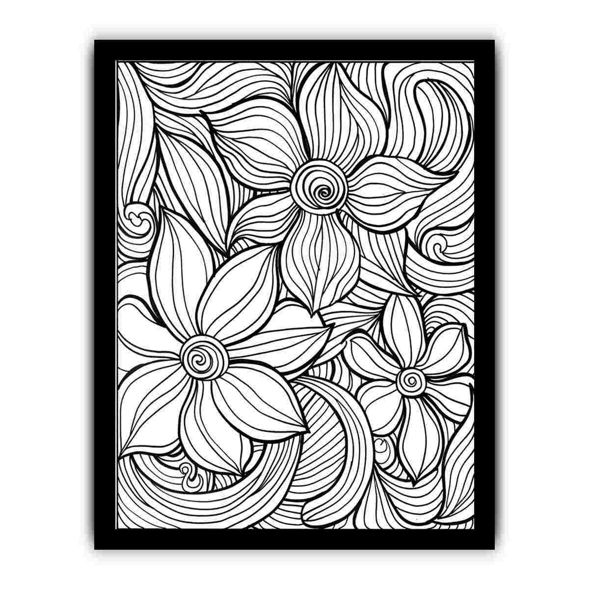 Color Me Flower framed Print