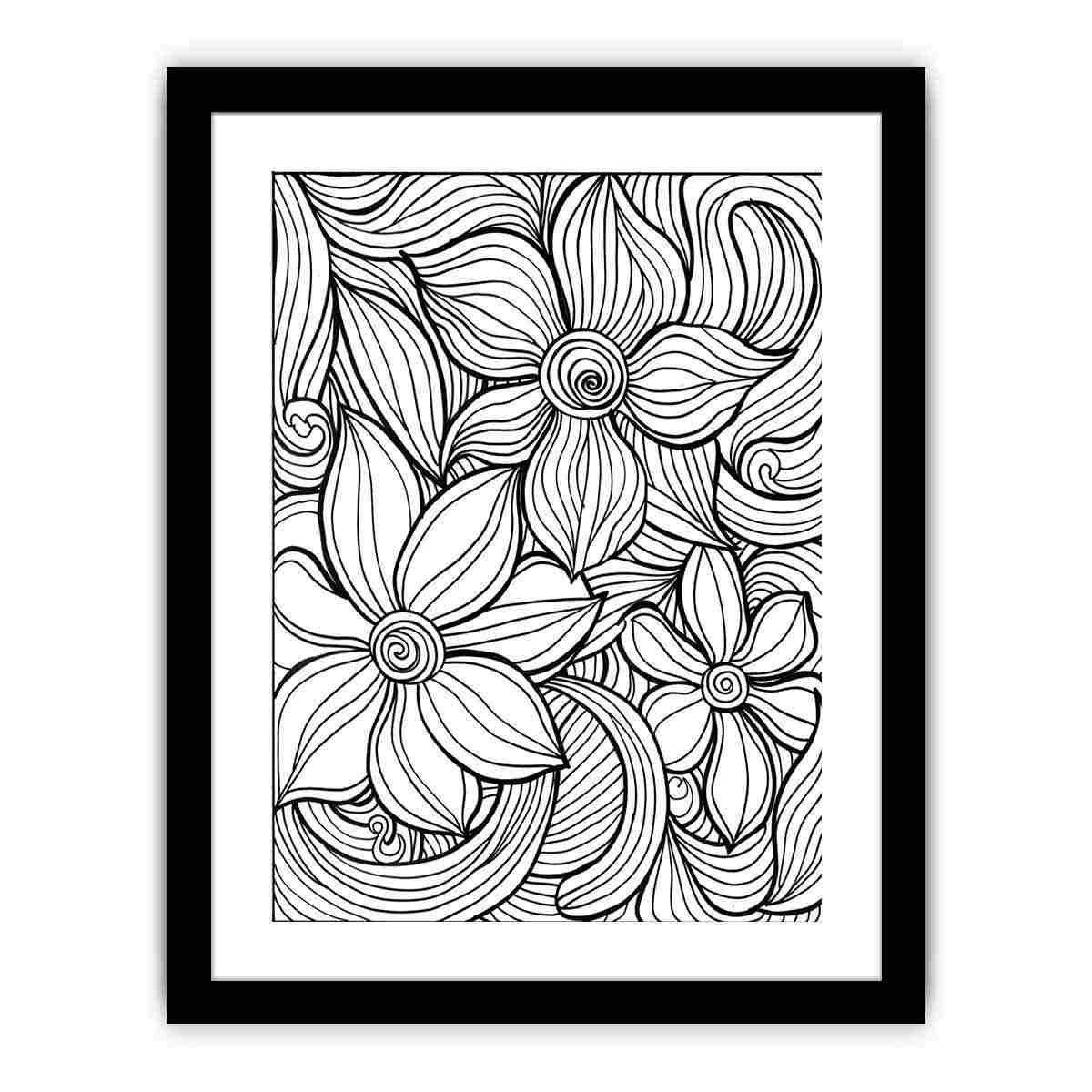 Color Me Flower framed Print