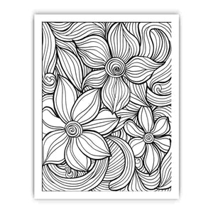 Color Me Flower framed Print
