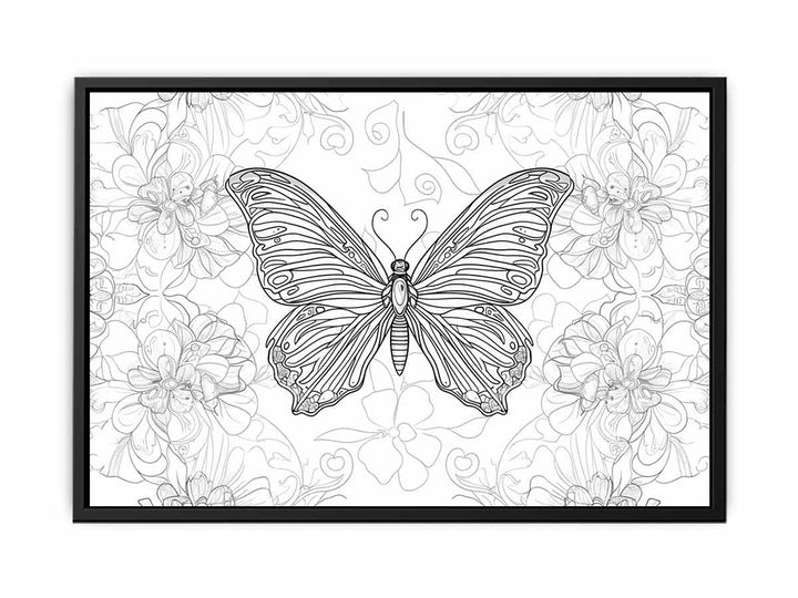 Color Me Butterfly Art canvas Print