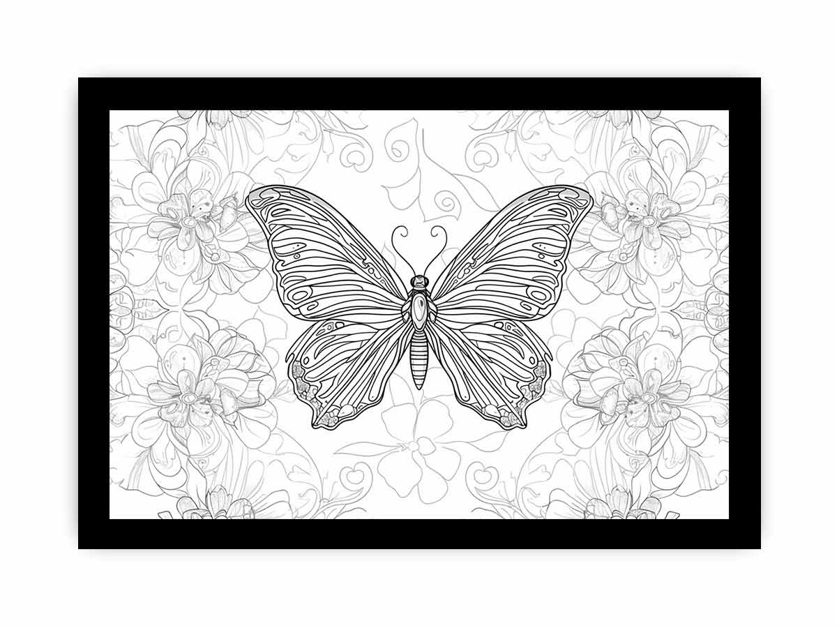 Color Me Butterfly Art framed Print