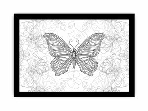 Color Me Butterfly Art framed Print