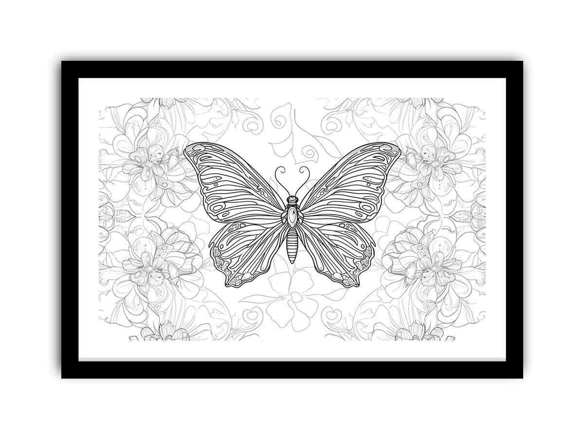 Color Me Butterfly Art framed Print