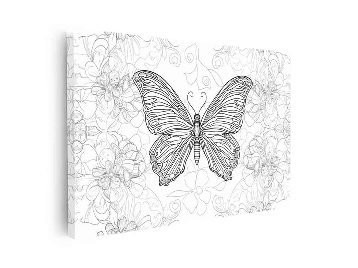 Color Me Butterfly Art canvas Print