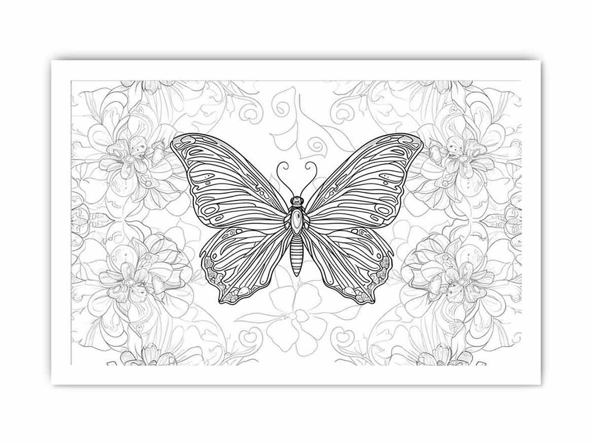 Color Me Butterfly Art framed Print