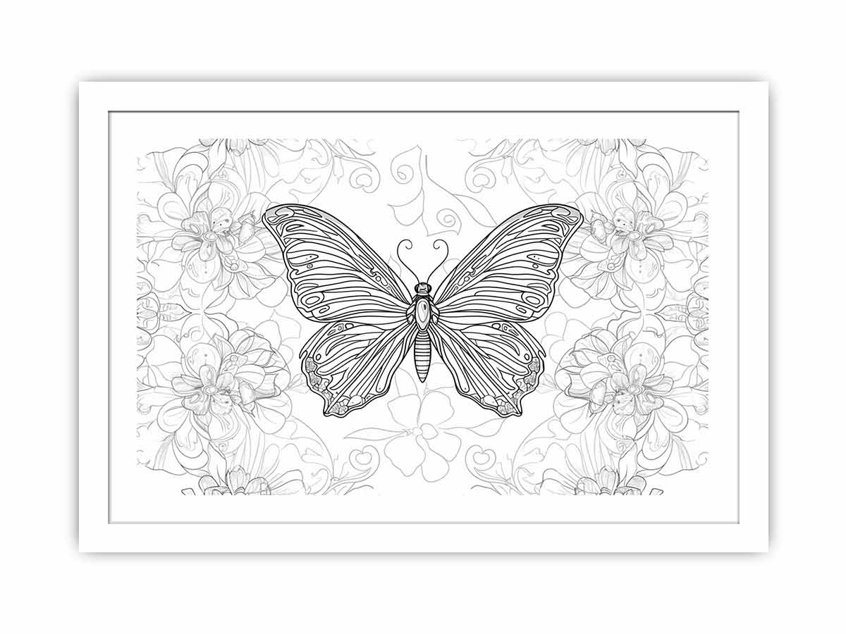 Color Me Butterfly Art framed Print
