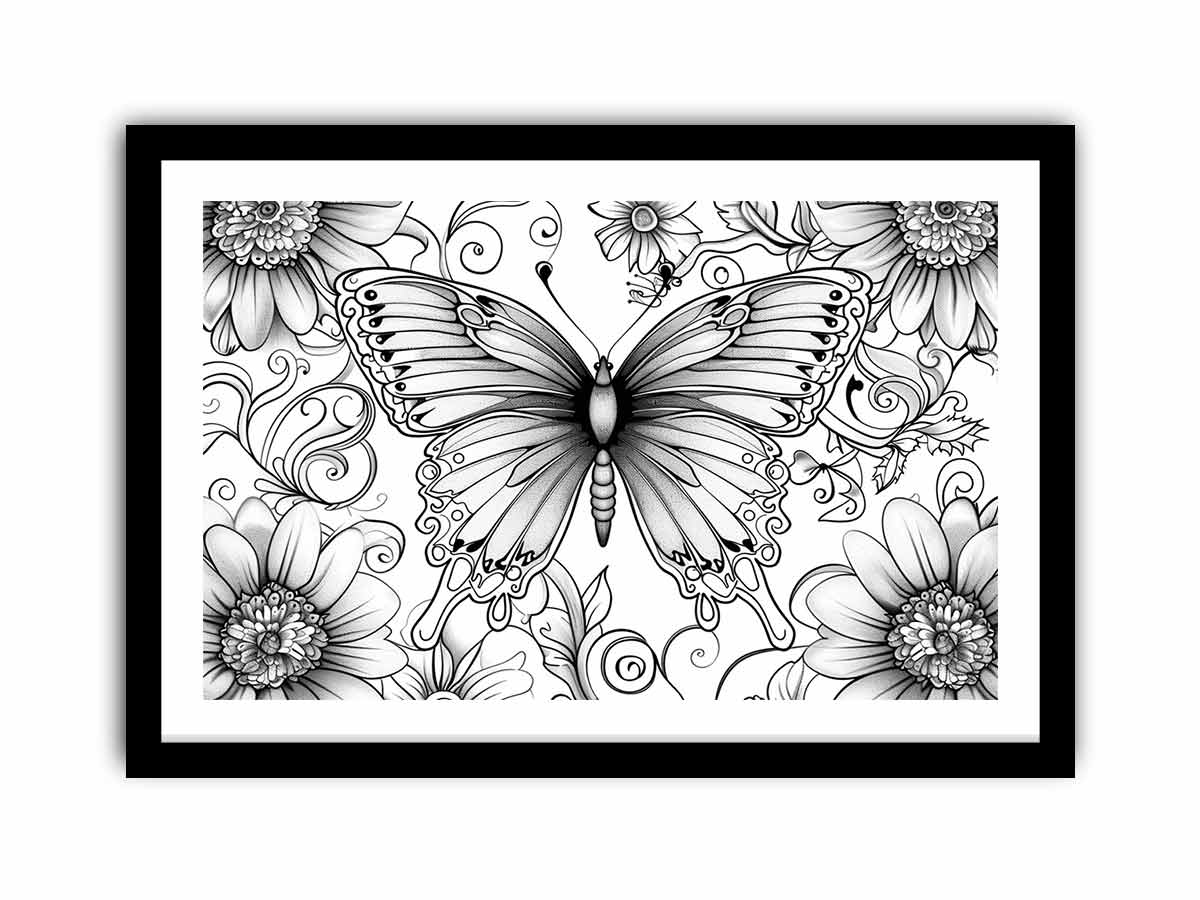 Color Me Butterfly  framed Print