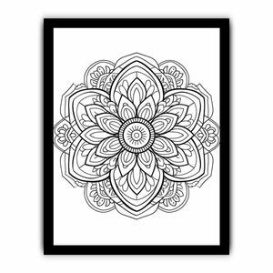 Color Me Mandala framed Print