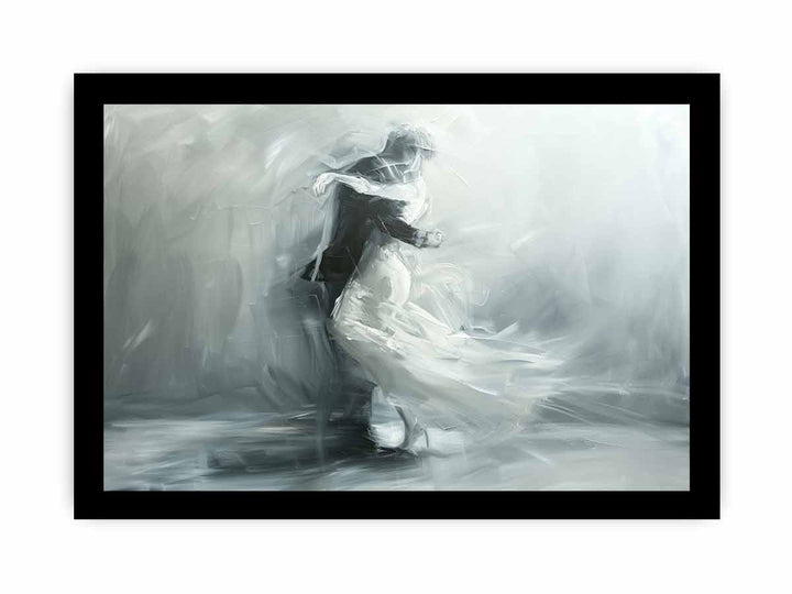 Abstract Couple Hug framed Print