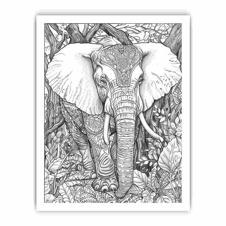 Color Me Elephant  1 framed Print