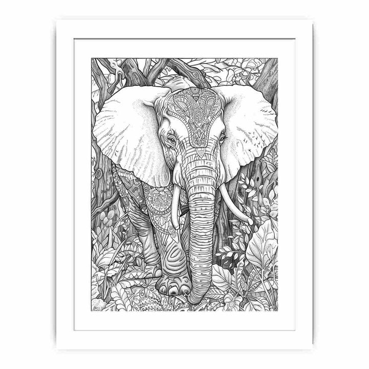 Color Me Elephant  1 framed Print