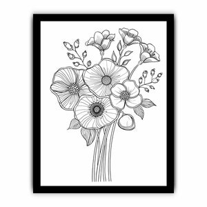 Color Me Floral  Art framed Print