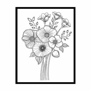 Color Me Floral  Art canvas Print