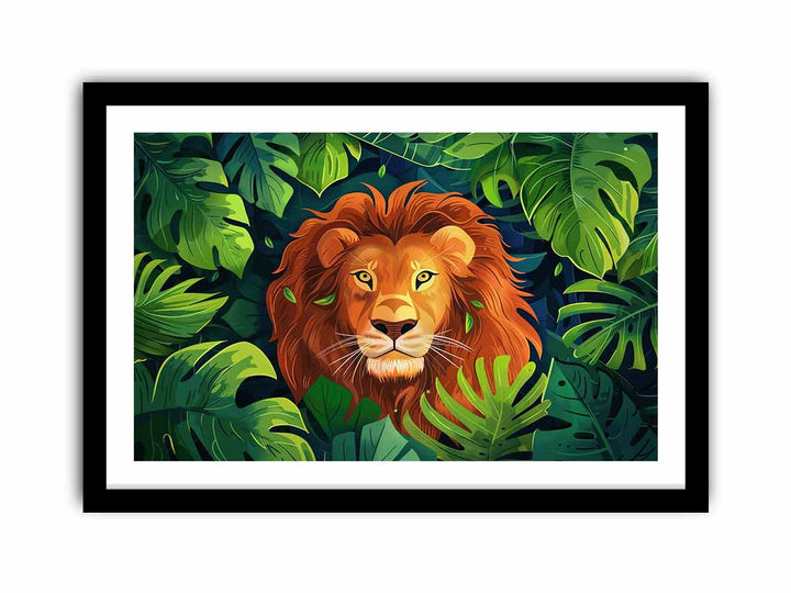 Lion framed Print