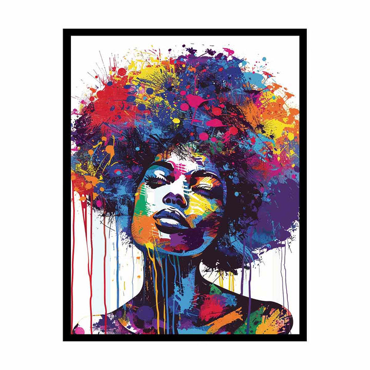 Afro canvas Print