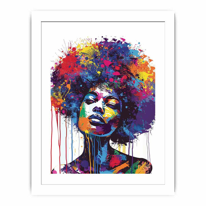 Afro framed Print