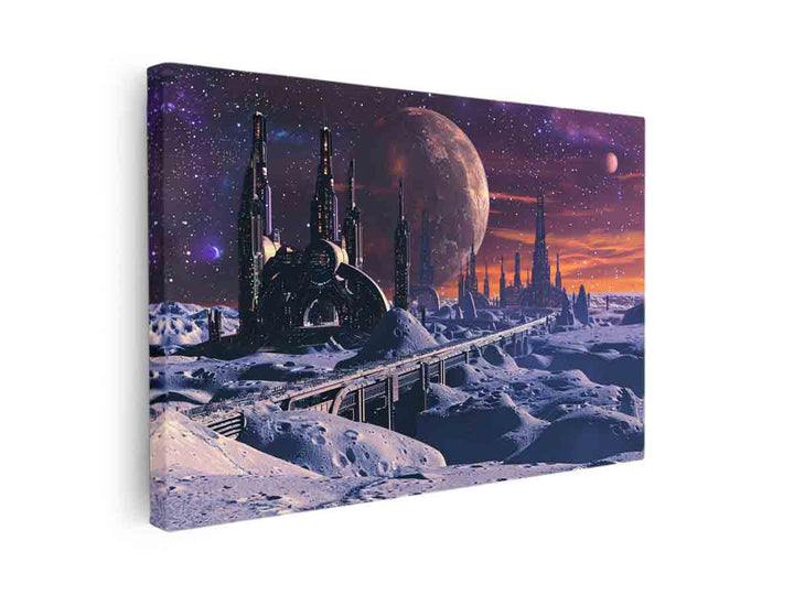 Space City canvas Print