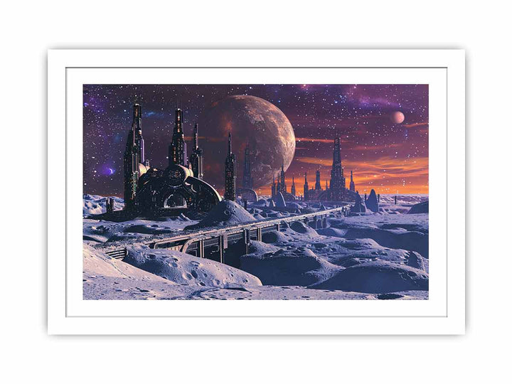 Space City framed Print