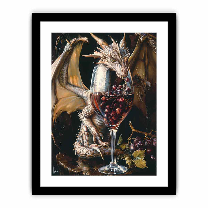 Dragon Wine framed Print