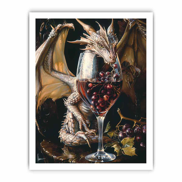 Dragon Wine framed Print