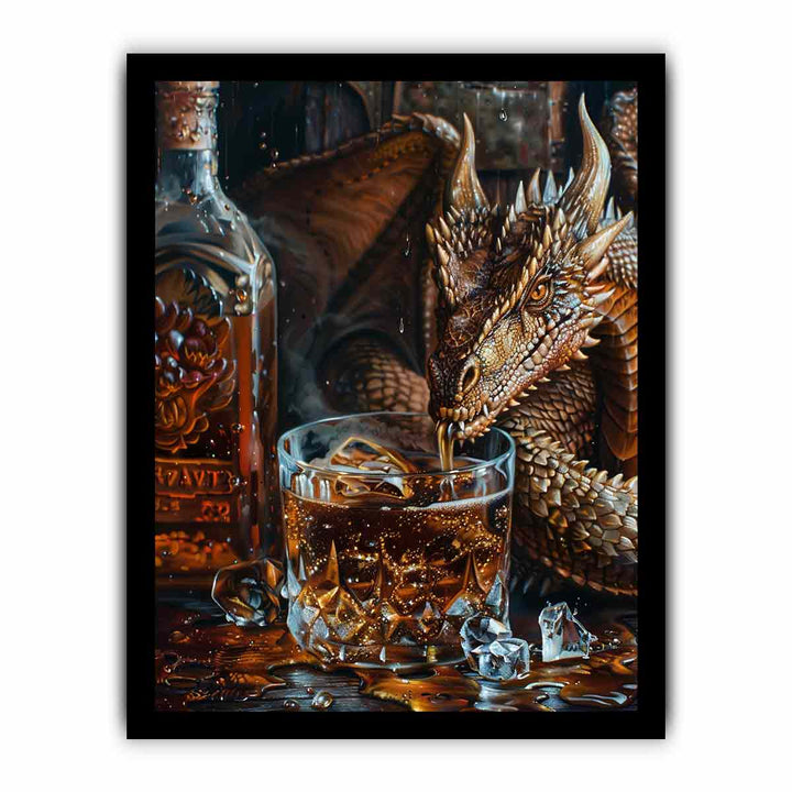 Dragon Whiskey framed Print